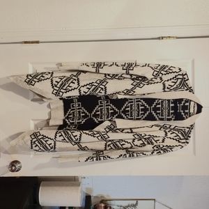 Drape front , open tribal cardigan M